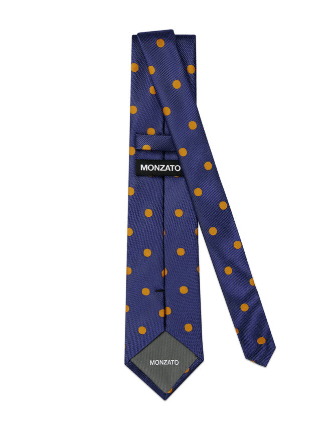 Polka Dot Embroidered Silk Tie