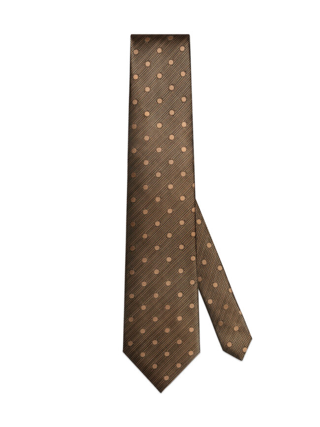 Polka Dot Silk Jacquard Tie