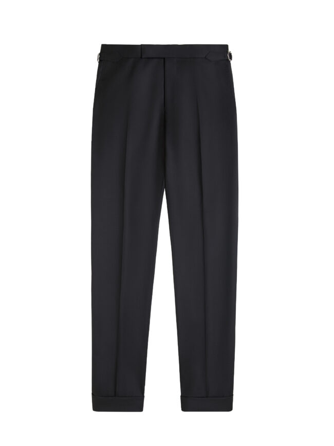 BLACK WOOL TROUSER