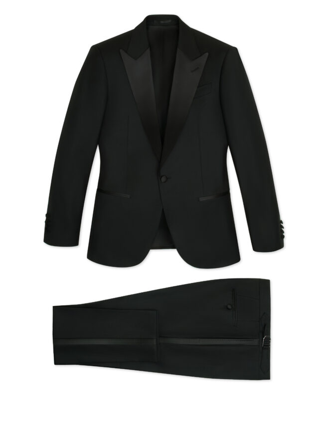 Hand-Tailored Wool Peak Tuxedo